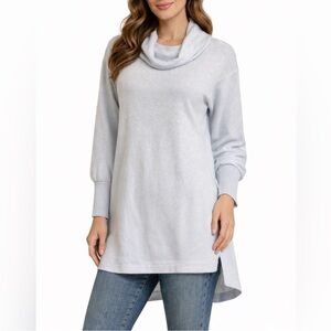 Maeve by Anthropologie oversized cowl neck tunic sweater size small light blue